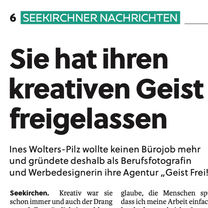 Foto des Presseberichtes in den Flachgauer Nachrichten